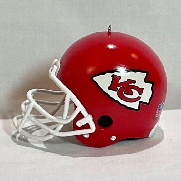 Kansas City Chiefs Helmet Ornament 2022 Hallmark Keepsake With Sound NFL New KC - Picture 7 of 7